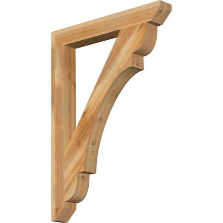 Ekena Millwork Olympic Slat Rough Sawn Bracket, Western Red Cedar, 4"W x 32"D x 44"H BKT04X32X44OLY06RWR